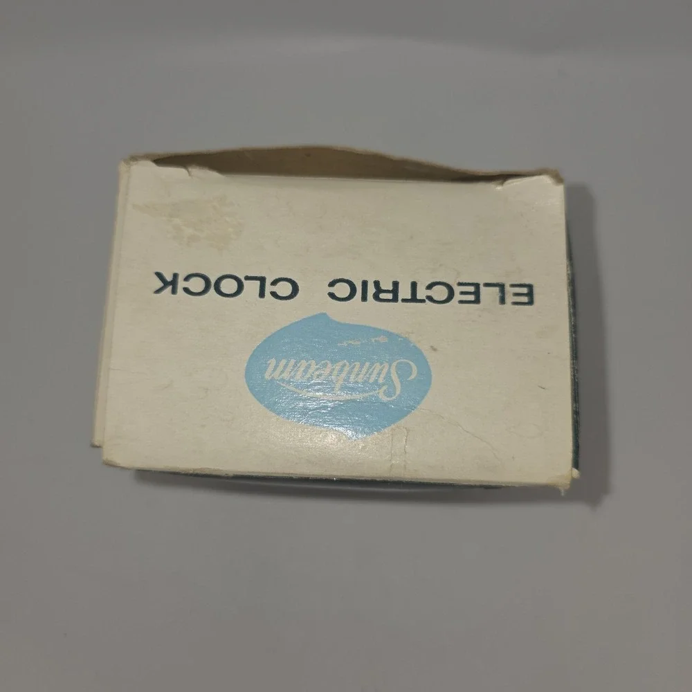 Vintage 1967 Sunbeam Alarm Clock B001 Electric 80-11 Box, Pkg, Warranty
